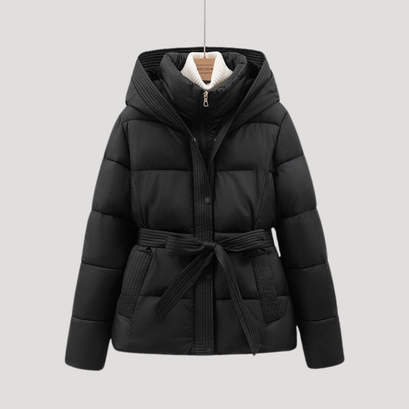Lune London | Women's Down Jacket, With Hood, With Belt - Winter
