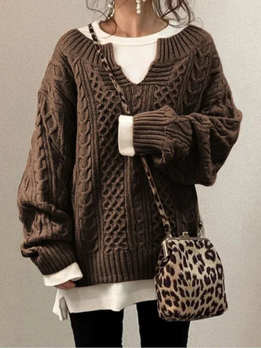 Amarae | Women's Knit Sweatshirt - Loose Fit