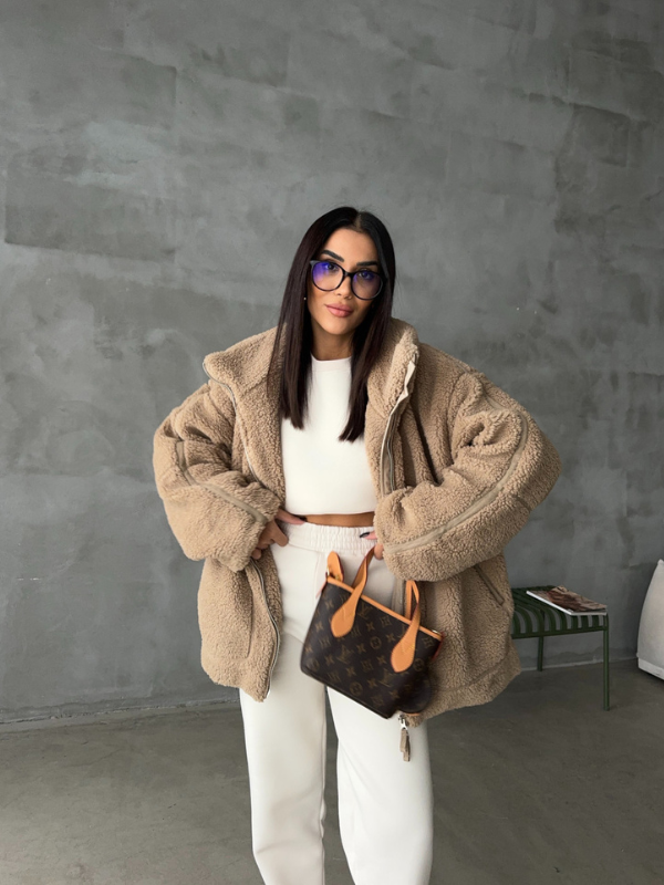 Amarae | Plus Size Sherpa Fleece Jacket for Women - Winter