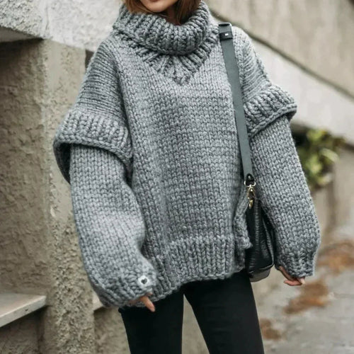 Amarae | Oversized Turtleneck Sweater - Comfortable Winter Look
