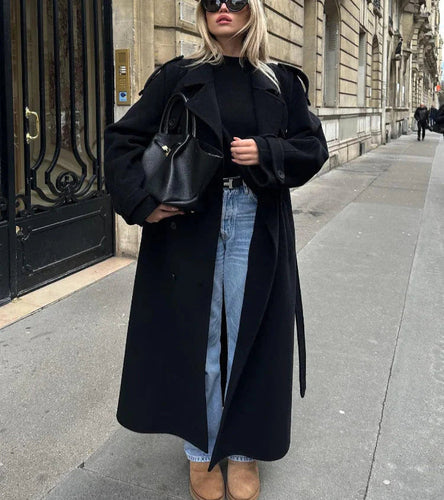 Amarae | Wool coat for women, oversized long - winter