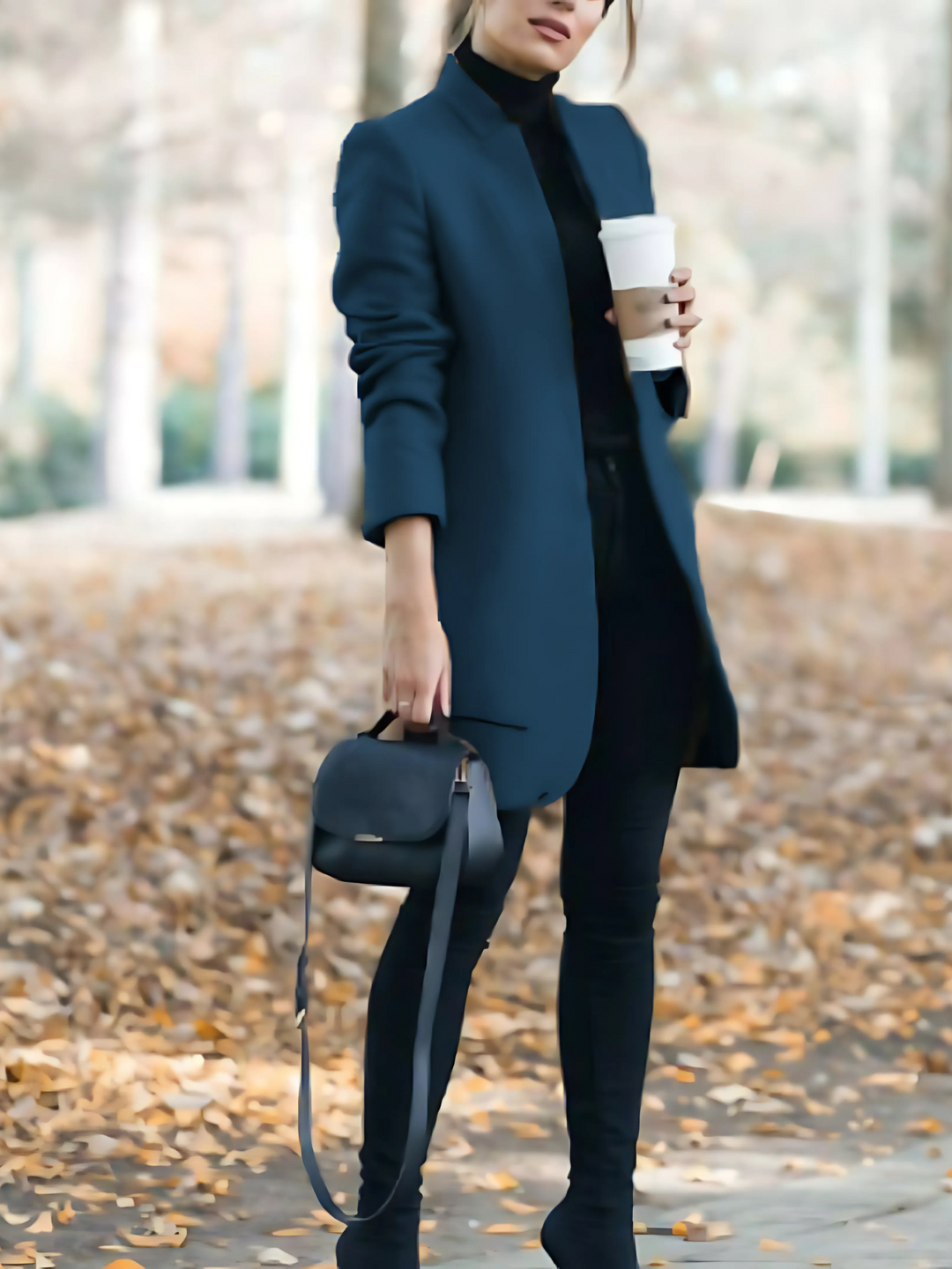 Amarae | Wool coat for women with stand-up collar - Winter