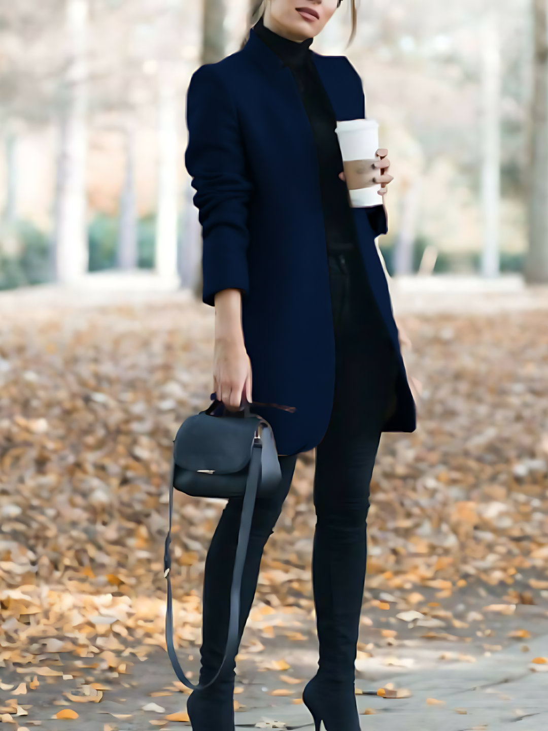 Amarae | Wool coat for women with stand-up collar - Winter