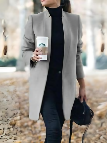 Amarae | Wool coat for women with stand-up collar - Winter