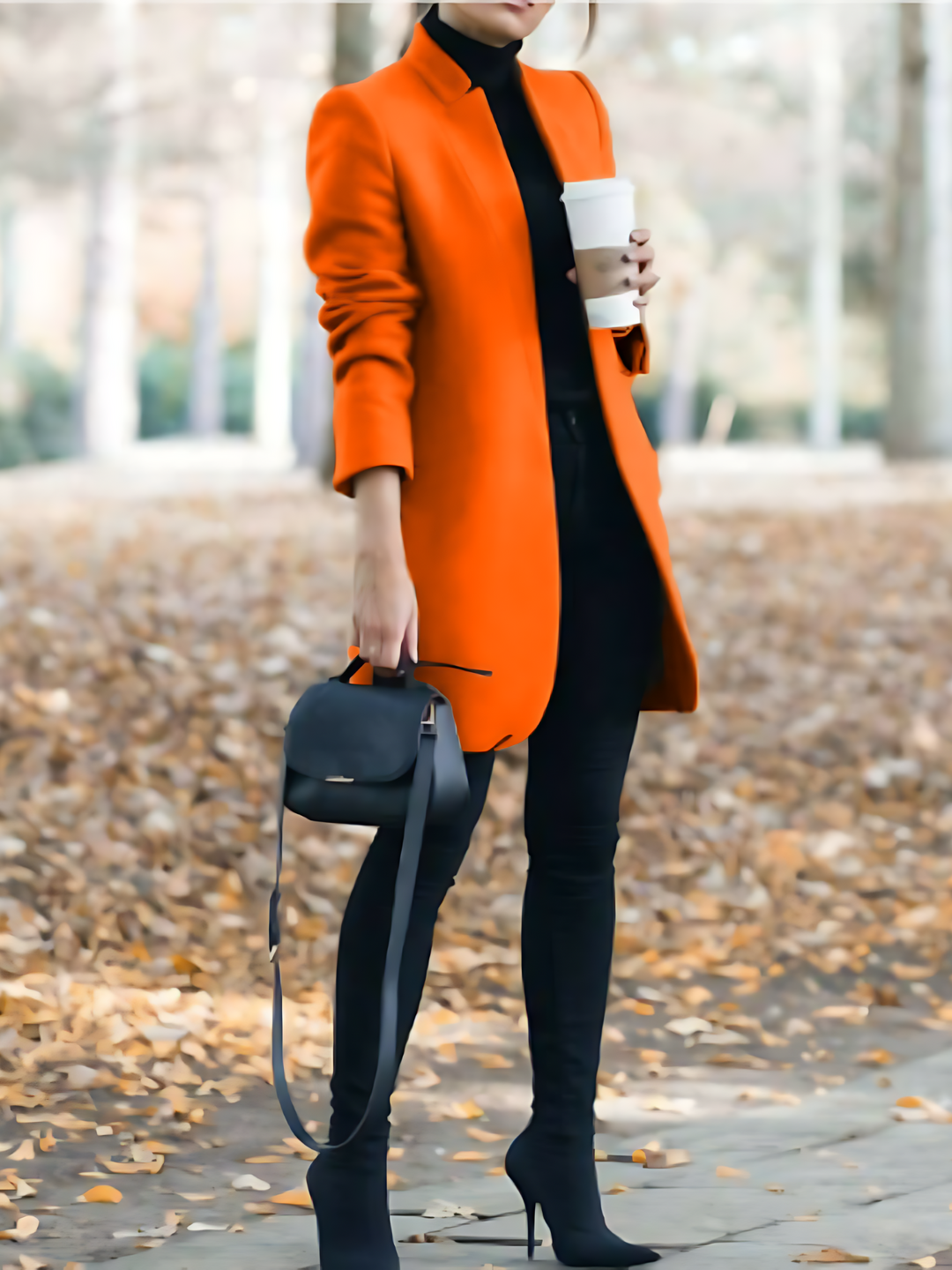 Amarae | Wool coat for women with stand-up collar - Winter