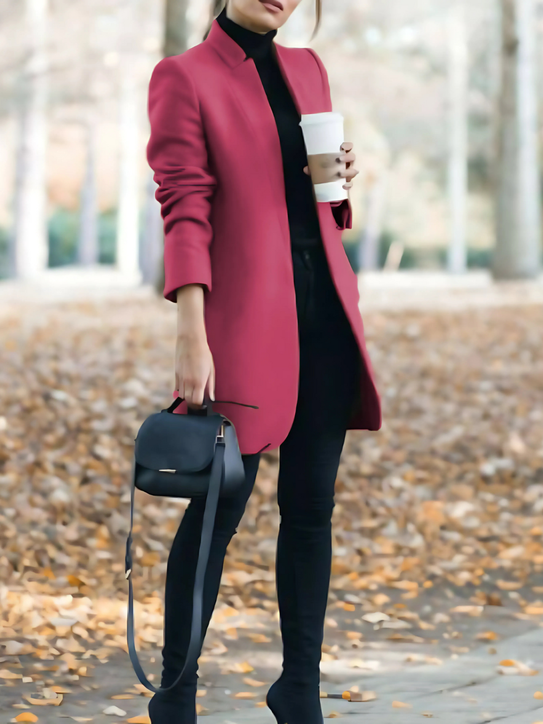 Amarae | Wool coat for women with stand-up collar - Winter