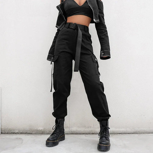 Amarae | High Waist Elastic Cargo Pants