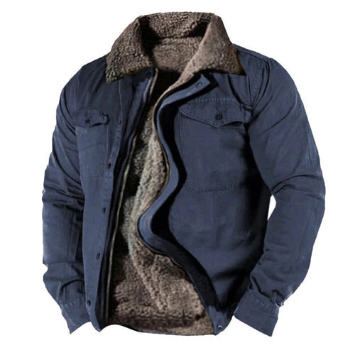 Chic Und Stil | Warm Winter Jacket with Fur Lining for Men