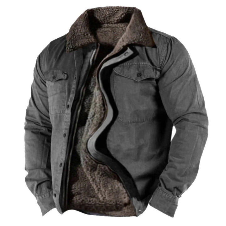 Chic Und Stil | Warm Winter Jacket with Fur Lining for Men