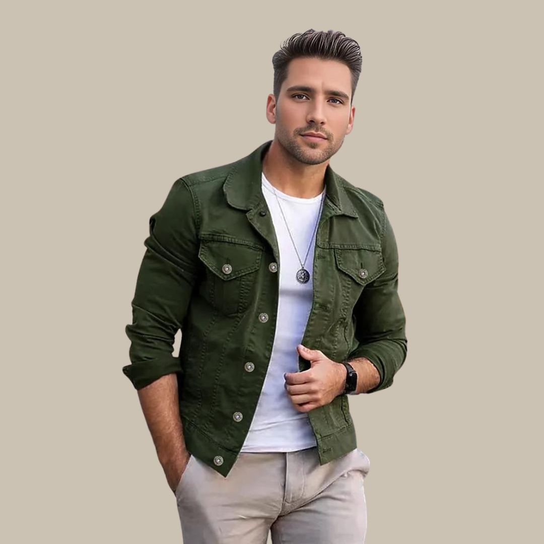 Amarae | Classic Dyed Denim Jacket for Men