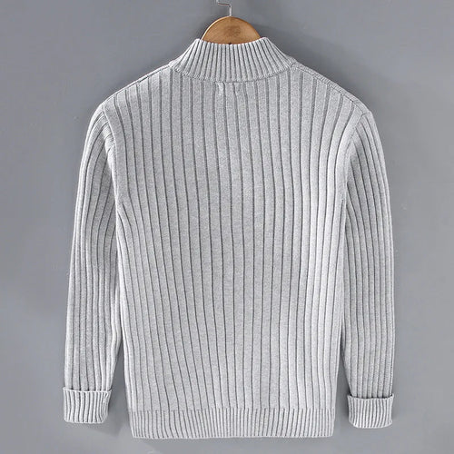 Amarae | Zipper Cardigan for Men - Full Zipper, Ribbed Cuffs