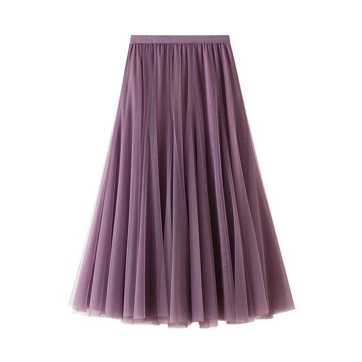 Chic Und Stil | Long Soft Tulle Skirt with High Waist and Slim Fit