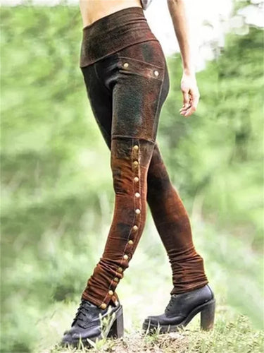 Chic Und Stil | Leggings with Faded Button