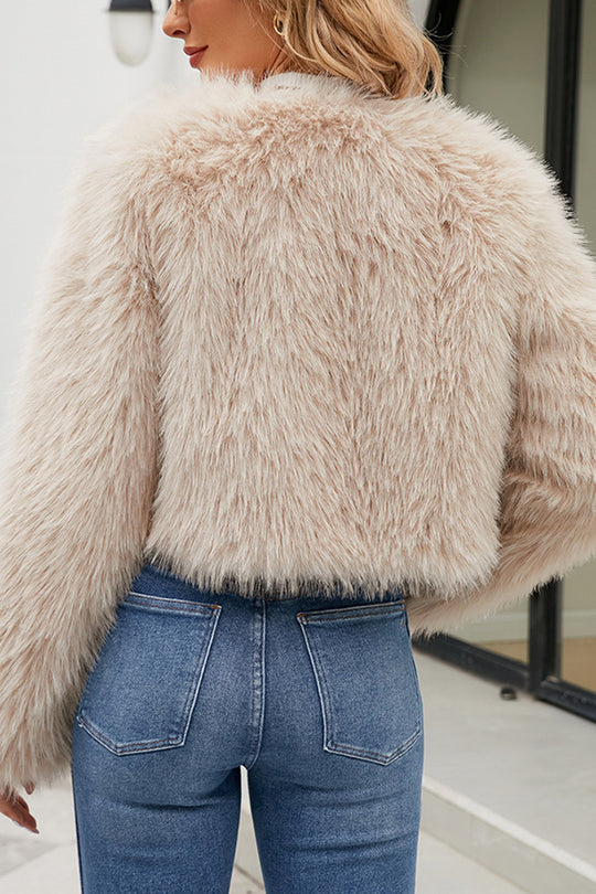 Amarae | Long Sleeve Short Casual Faux Fur Jacket