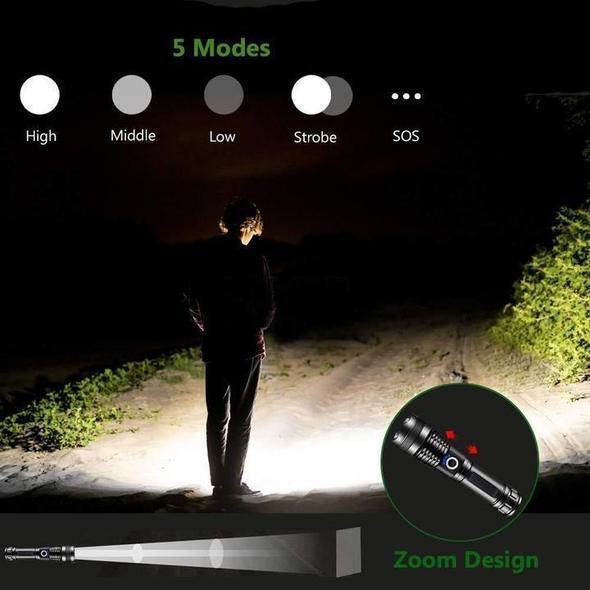 Lune London | High power LED flashlight 30000-5000 Lumens, waterproof