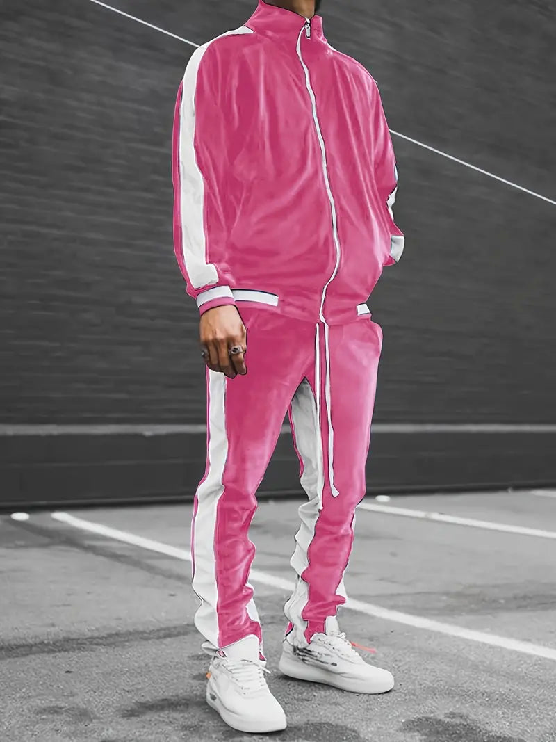Lune London | Classic Velvet Tracksuit with Full Zip for Men