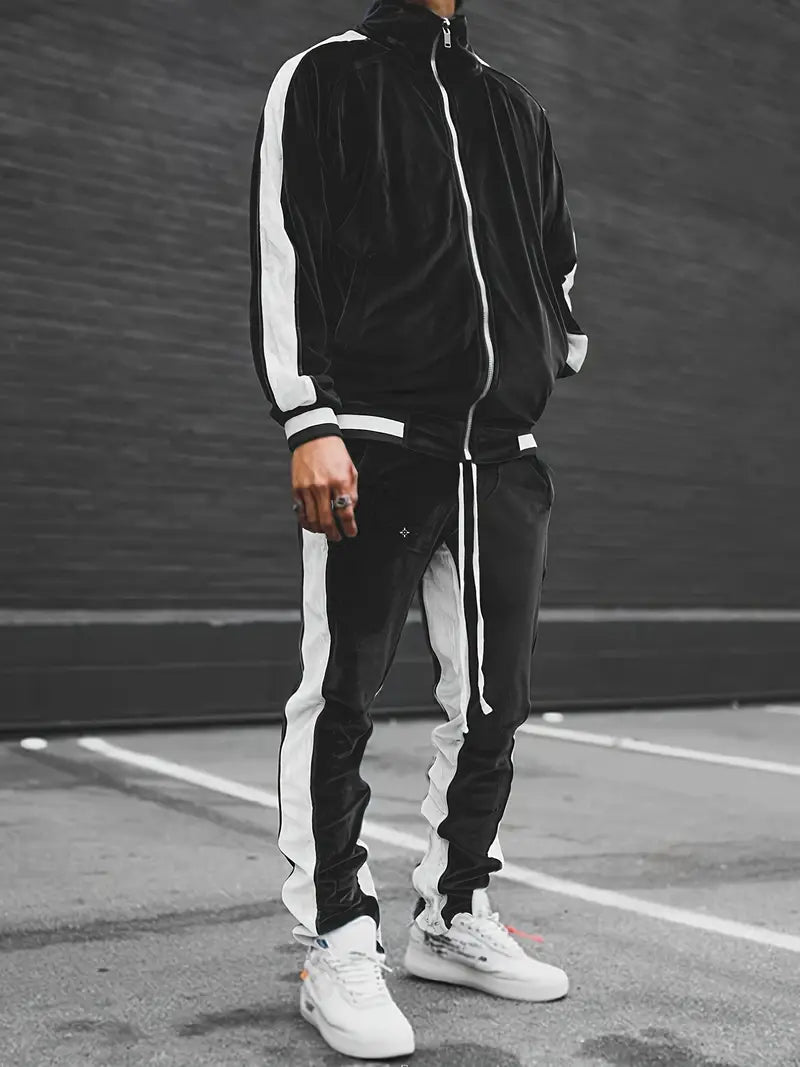 Lune London | Classic Velvet Tracksuit with Full Zip for Men