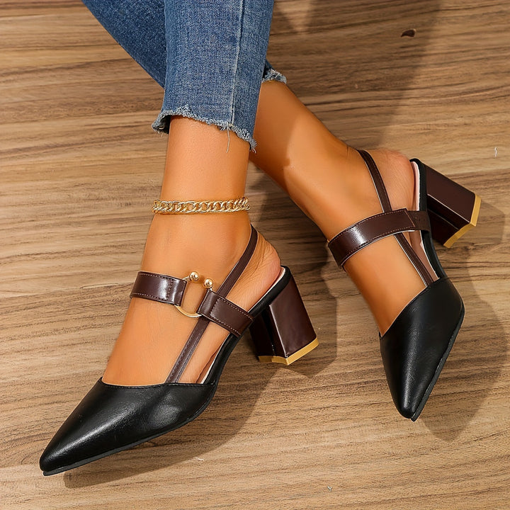 Lune London | Pointed Tapered Block Heel Shoes for Women