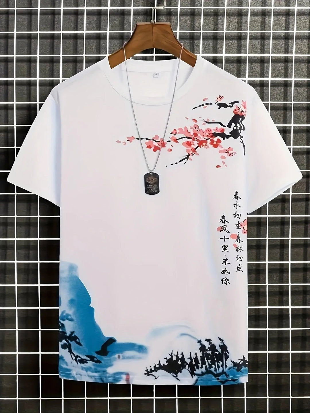 Lune London | Men's T-Shirt Flower and Waves Design