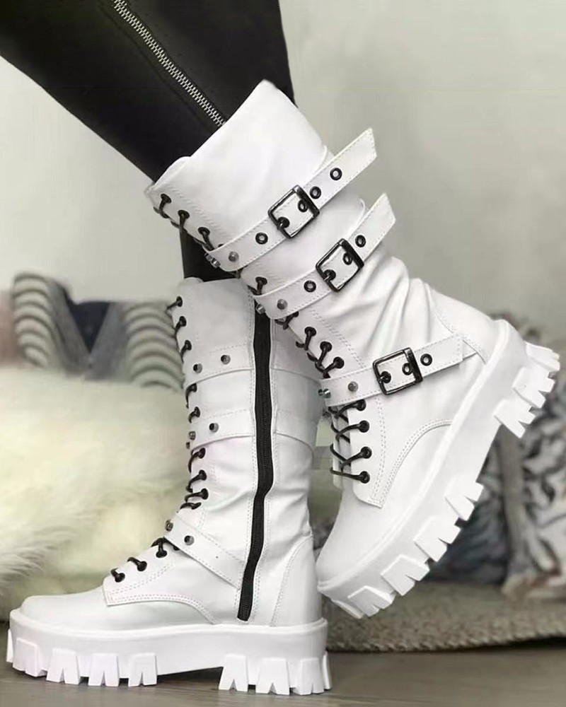 Lune London | Boots with zipper and buckles
