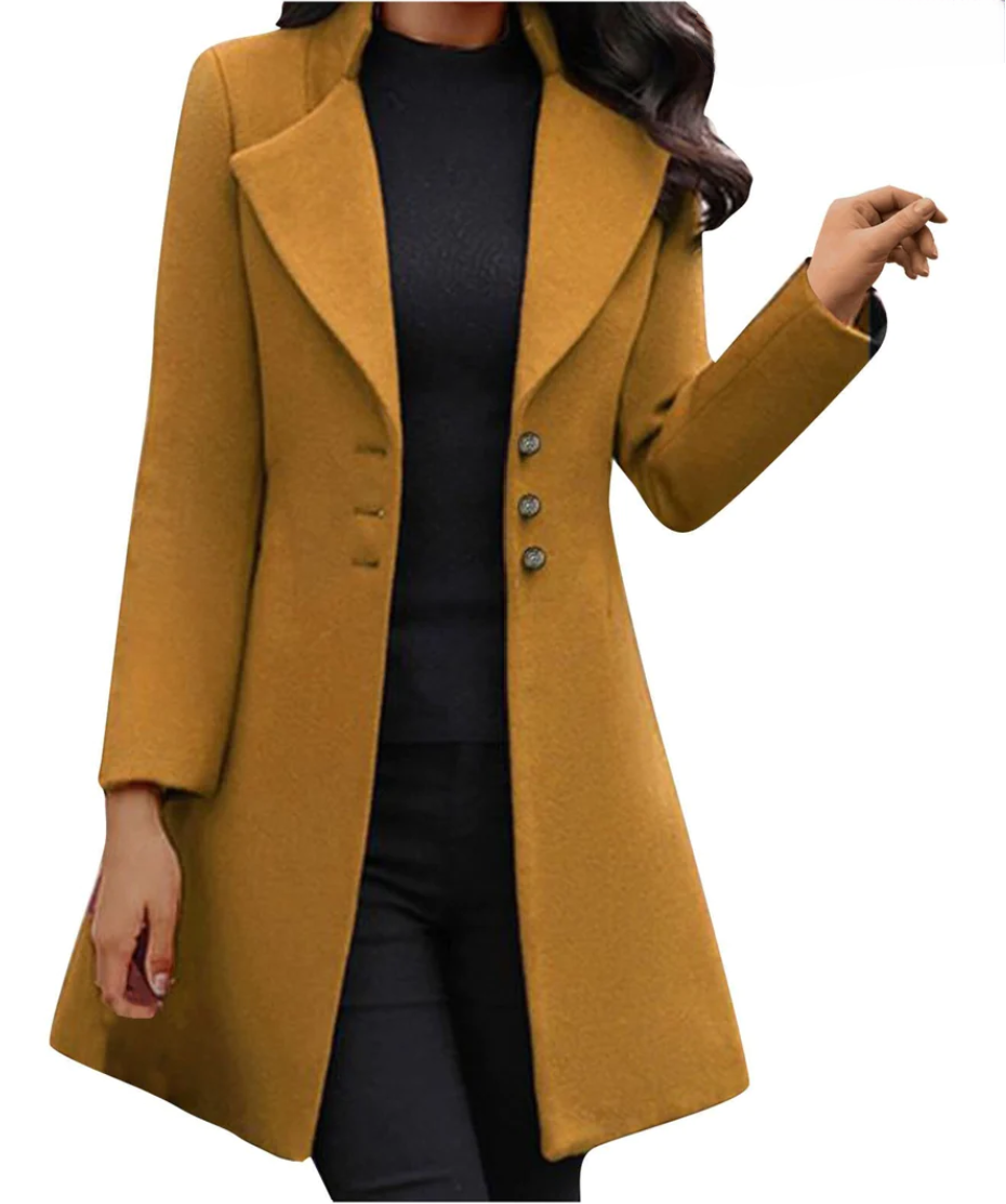 Amarae | Italian wool coat with long sleeves