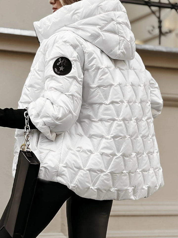 Amarae | Cozy patchwork cotton jacket for a layered look in a casual style