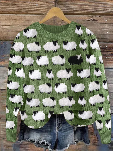 Amarae | Long-sleeved sweatshirt with sheep pattern