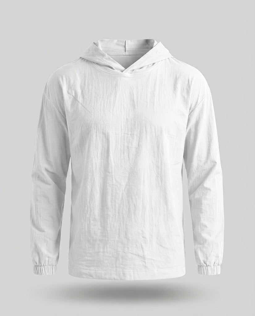 Men's Lightweight Hoodie made of Crinkle Functional Fabric with Elastic Cuffs Amarae