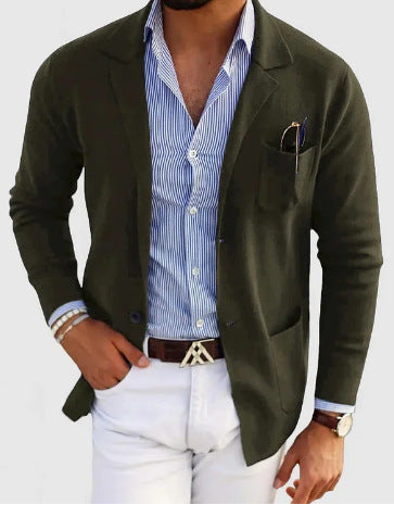 Amarae | Printed casual jacket with double button for men