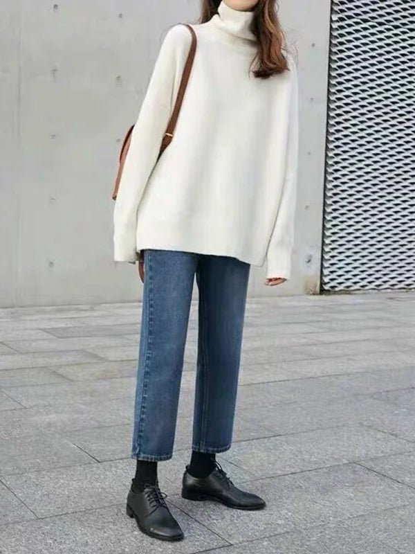 Lune London | Casual Cashmere Turtleneck Sweater for Women