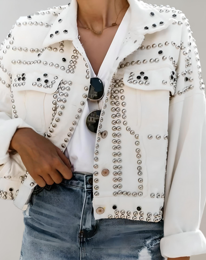 Amarae | Casual denim jacket with studs - Durable and stylish for everyday use