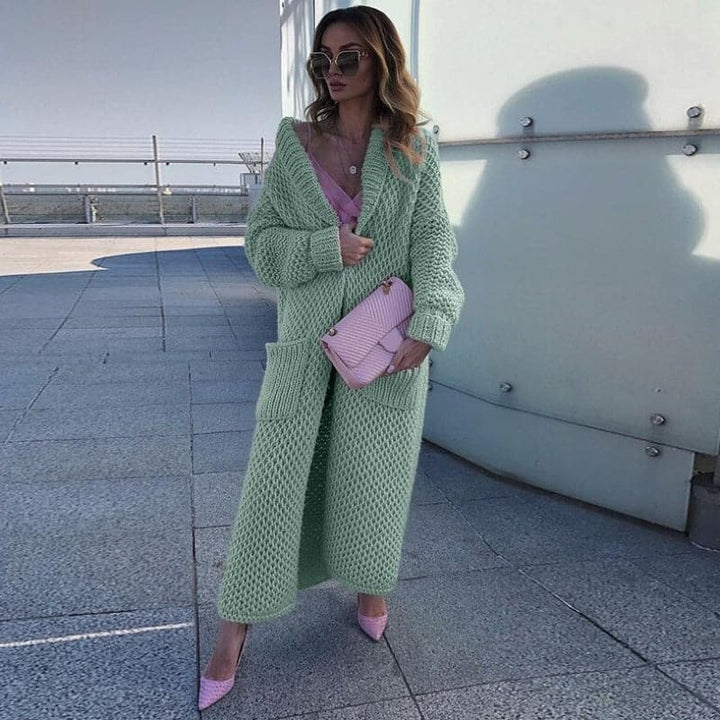 Lune London | Longer knit cardigan - Open front - Chunky knit - With large pockets