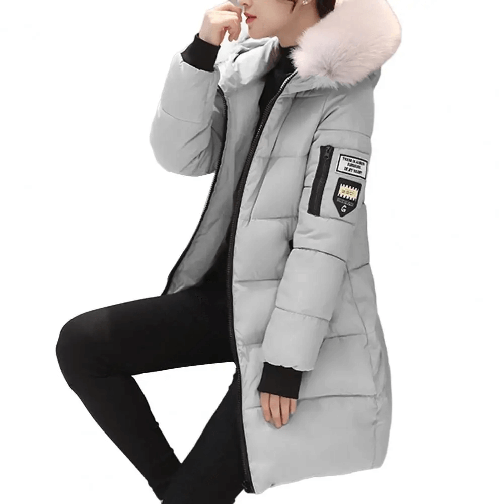 Women’s Cotton Winter Coat with Hood – Mid-Length & Warm | Amarae