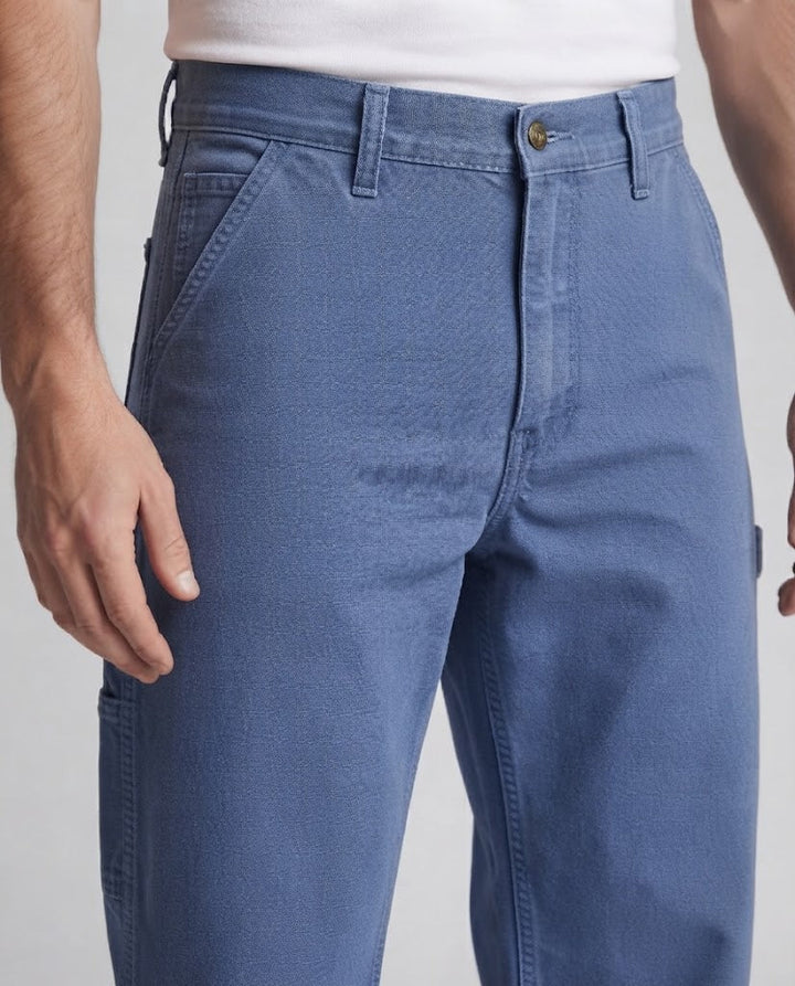 Men's Wide Worker Denim Pants with Tool Loop and High Waist Amarae