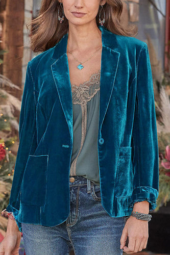 Amarae | Velvet Cropped Top Small Blazer
