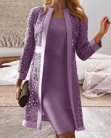 Amarae | Women's Lace Cardigan Dress 2 Piece Set