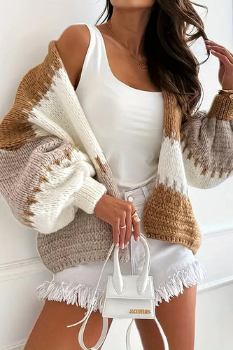 Amarae | Cozy leisure cardigan with contrasting seam detailing