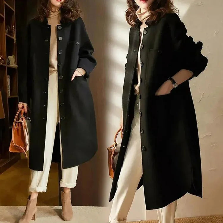 Lune London | Coat - Long elegant silhouette - Wide lapel - Comfortable casual fit