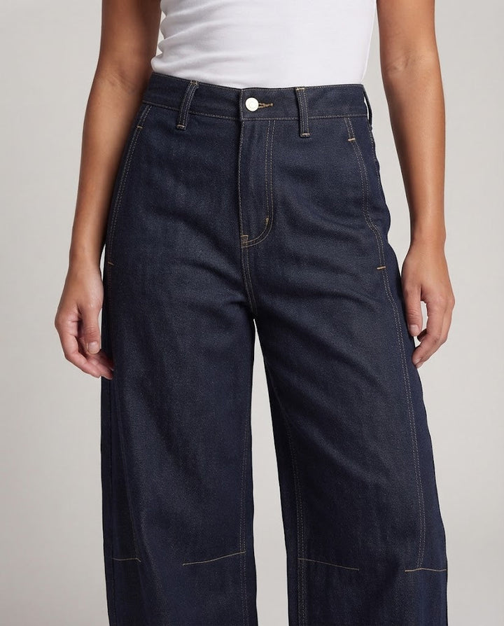 Women Ultra Wide High-Waist Denim Pants in Palazzo Cut Amarae
