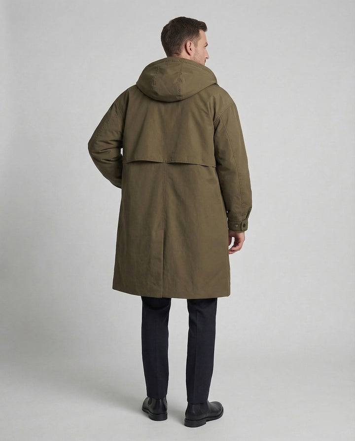 Amarae | Men's Waterproof Trench Coat Stylish & Warm Puffer Design