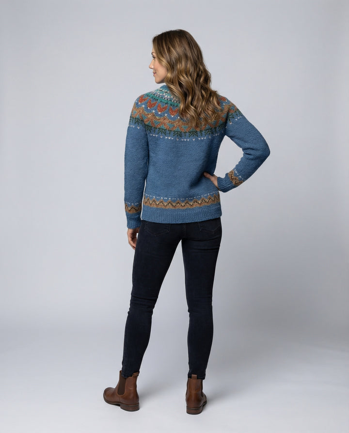 Women’s Icelandic Vintage Knit Sweater with Timeless Design | Lune London