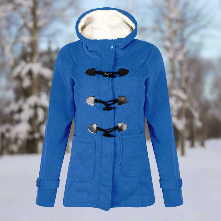 Lune London | Wool Toggle Duffle Coat Hooded Fuzzy Padded Duffle Coat