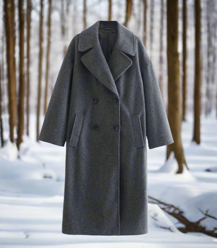 Lune London | Coat - Wool blend - Double-breasted & Long - Classic cut