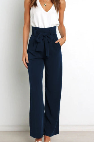 Amarae | High Waist Paperbag Pants with Bow Detail