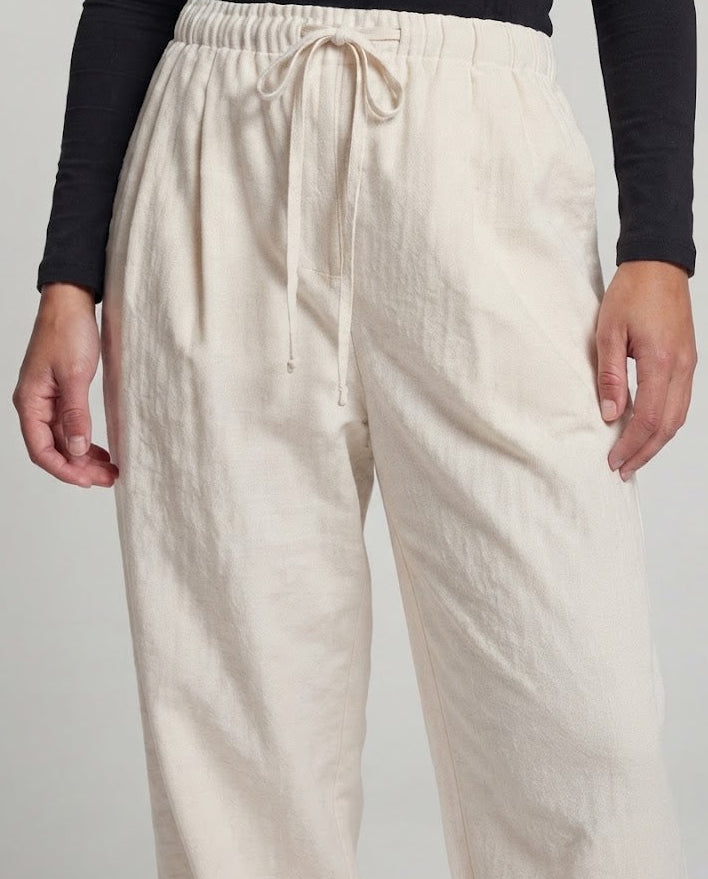 Women's High-Waisted Wide-Leg Lounge Pants with Drawstring and Cuffed Hem Amarae