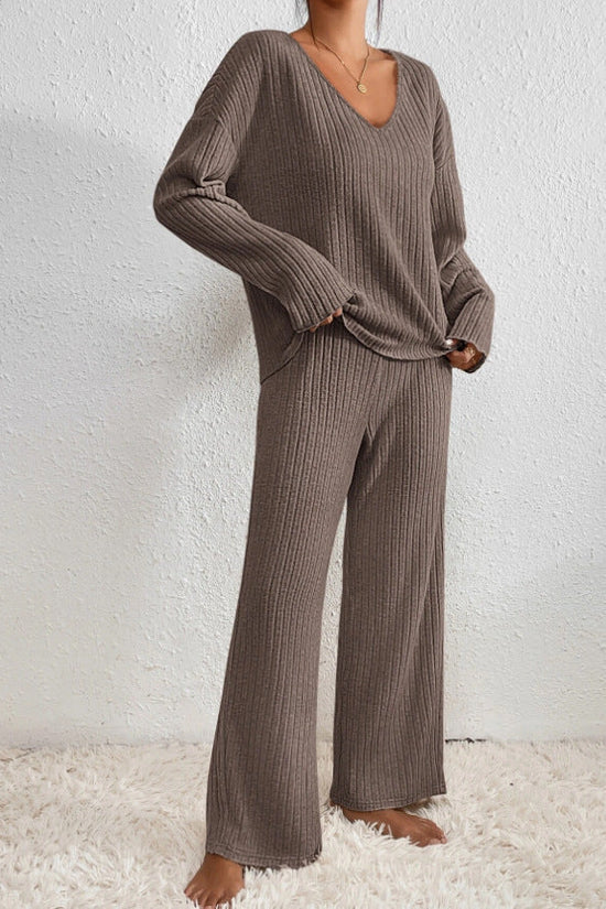 Amarae | Women's Ribbed Two-Piece Loungewear Set