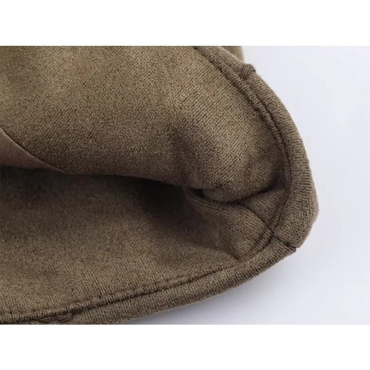 Amarae | Bomber jacket with suede texture and embroidery