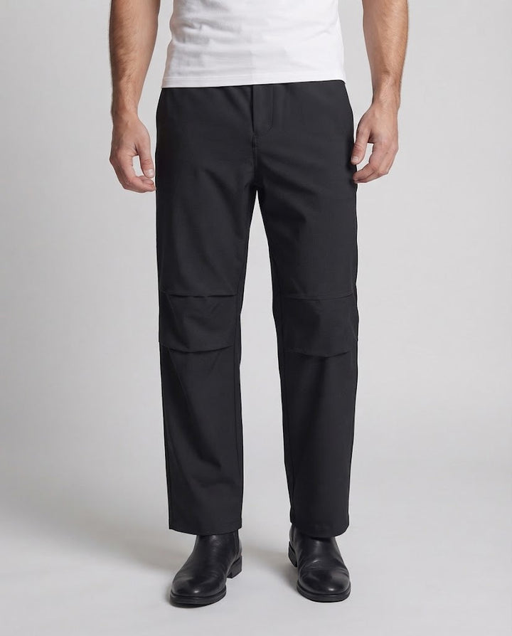 Men's Relaxed Wide-Leg Pants made of technical stretch twill with clean waistband Amarae