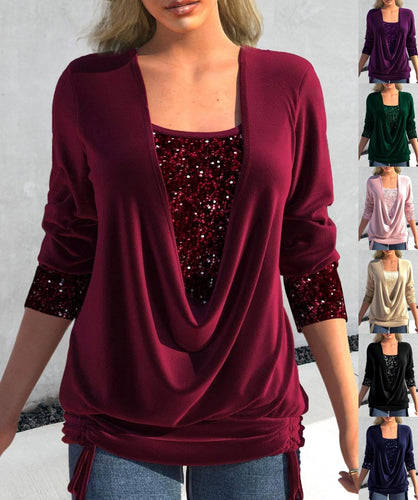 Amarae | Glitter Sequins Top