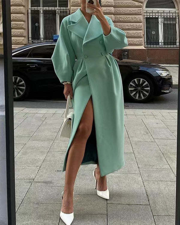 Amarae | Vintage coat with puff sleeves - Elegant and stylish